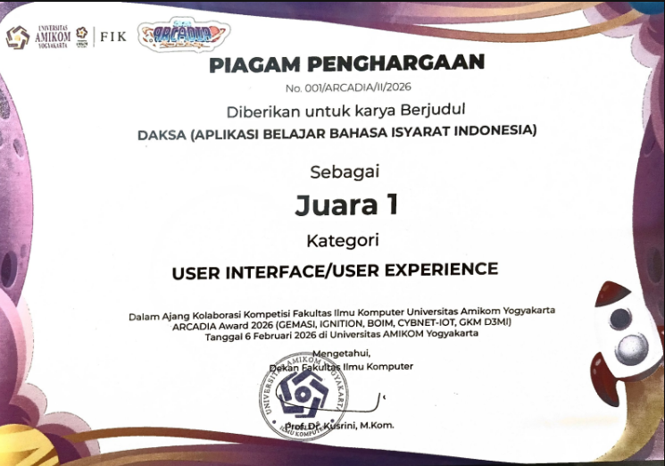 1st Place UI/UX Competition