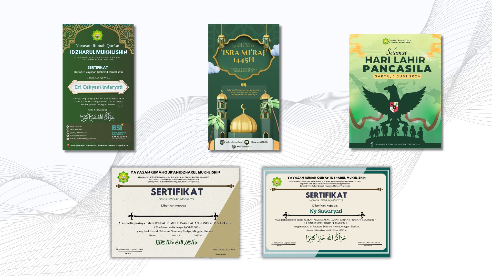 Visual Branding & Event Design for Yayasan Rumah Qur'an Idzharul Mukhlishin